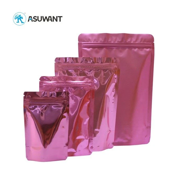 Resealable mylar woz briyan postal fèmen aliminyòm papye zip sak pran sant sache prèv