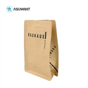500g kraft papye ziplock kafe te anbalaj sak ak valv