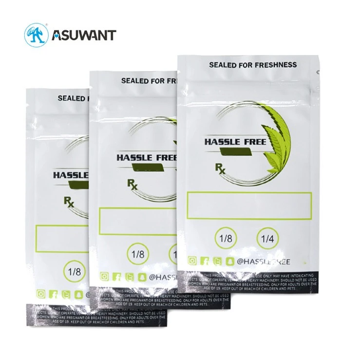 Vid Eidble anbalaj sak 3 bò sele pran sant prèv resealable zip 420 anbalaj