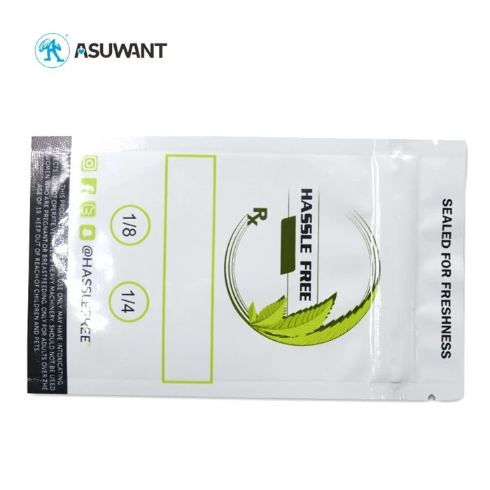 Empty Eidble Packaging Bags 3 Side Seal Smell Proof Resealable Zipper 420 Packaging
