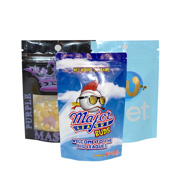 Opak nwa kanpe zip sak baryè limyè doypack pou kapsil kratom