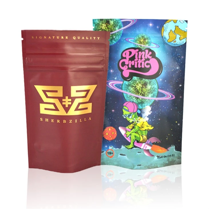Weed Packaging Ziplock Mylar Foil Cannaburst Gummies Bag