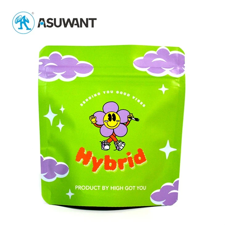 1 Gram Resealable Zipper Smell Proof Mylar Bags With Lock For Cookies Marijuana Cannabis