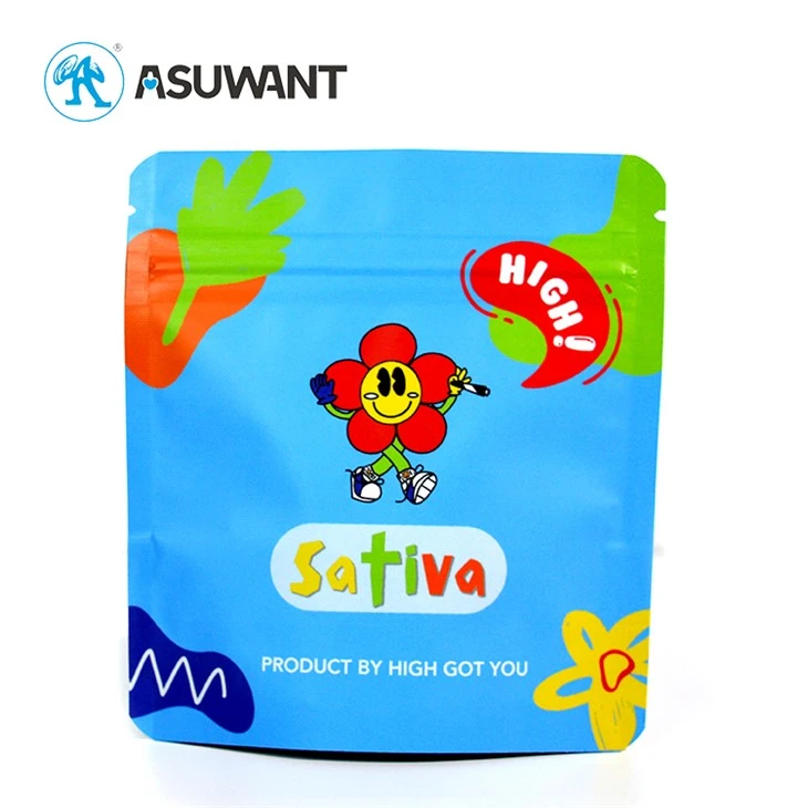 1 Gram Resealable Zipper Smell Proof Mylar Bags With Lock For Cookies Marijuana Cannabis