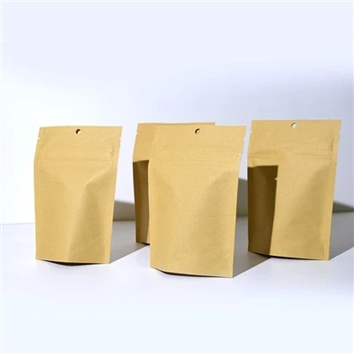 Koutim 100% biodégradables konpostabl klas manje epis sanck kraft zip sak ziplock kanpe sak sak